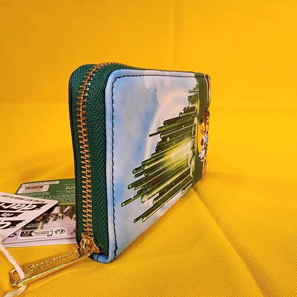 Loungefly Wizard of Oz Emerald City Zip Around Wallet GID NEW - Picture 3 of 13